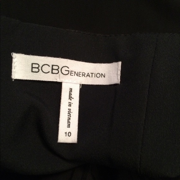 BCBGeneration Black Mesh Top  Romper - Picture 4 of 5